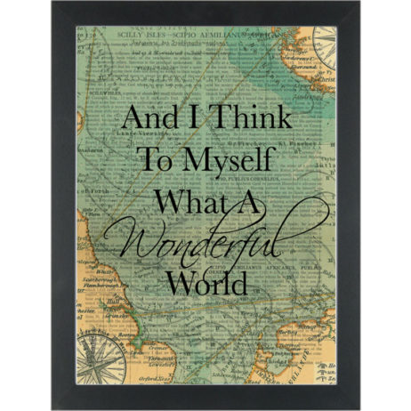 Music lyrics Louis Armstrong Wonderful World Dictionary Art Print | PAGE TURNER